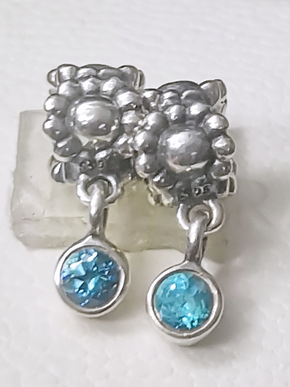 PANDORA SET OF 2 DEW DROP TOPAZ DANGLE EXCELLENT CONDITION FIRM PRICE - Picture 9 of 10